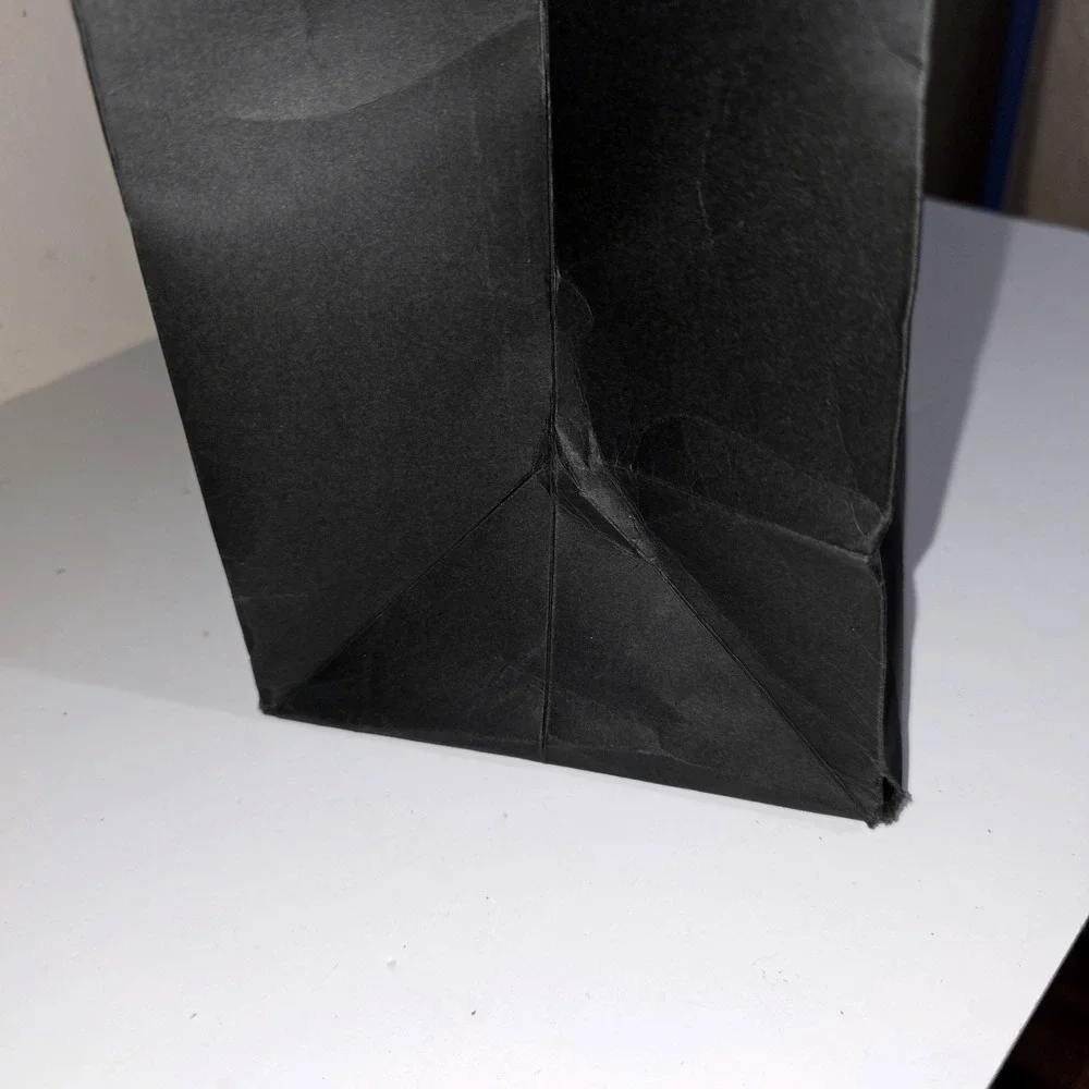 Armani Exchange Shopping Bags Unisex Large Black Matte Rope Handle Good